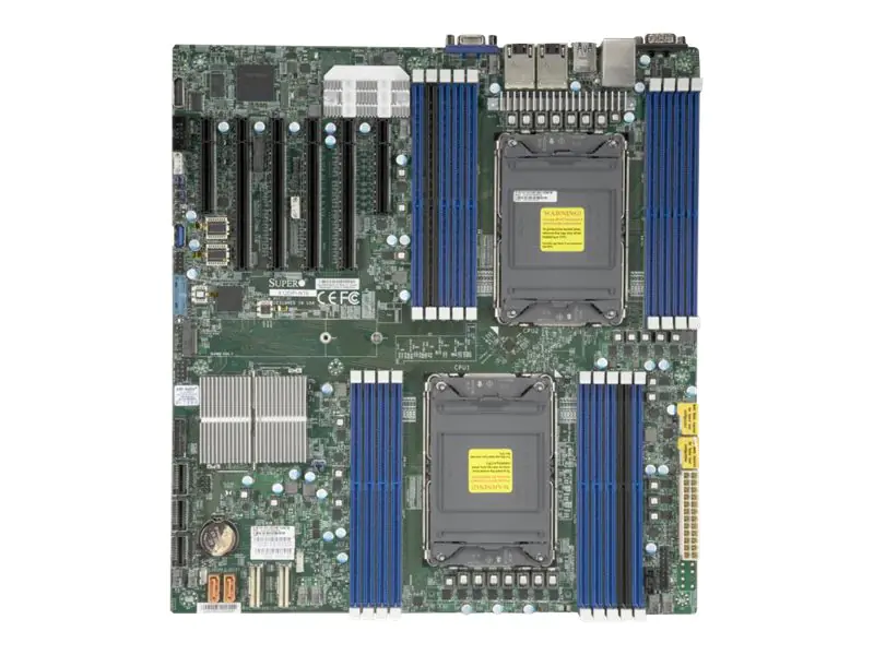 SUPERMICRO X12DPI-N6 - Motherboard - E-ATX - LGA4189-Sockel - 2 Unterstützte CPUs - C621A Chipsatz - USB 3.2 Gen 1 - 2 x Gigabit LAN - Onboard-Grafik - für SC745 BAC-R1K23B; SC825 BTQC-R1K23LPB