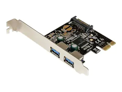 StarTech 2 Port USB 3.0 SuperSpeed PCI Express Schnittstellenkarte mit SATA Stromanschluss - 2-fach USB 3.0 PCIe Controller Karte - USB-Adapter - PCIe - USB 3.0 x 2 - für P/N: S3510SMU33, USB3S2ESATA3