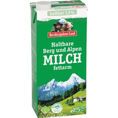 Berchtesgadener Land H-Milch 1,5% 12 x 1 l/Pack.