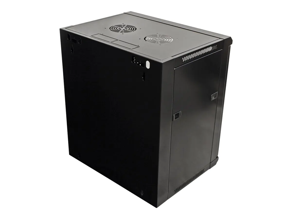 VALUE Schrank Netzwerkschrank - geeignet für Wandmontage - Schwarz, RAL 7021 - 12U - 48.3 cm (19") 26.99.0151
