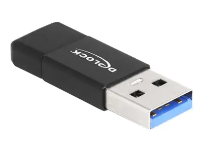 Delock - USB-Adapter - USB Typ A (M) zu 24 pin USB-C (W) - USB 3.2 Gen 2 - 5 V - 3 A - Schwarz