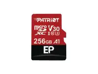 Patriot EP Series - Flash-Speicherkarte (microSDXC-an-SD-Adapter inbegriffen) - 256 GB - A1 / Video Class V30 / UHS-I U3 / Class10 - microSDXC UHS-I