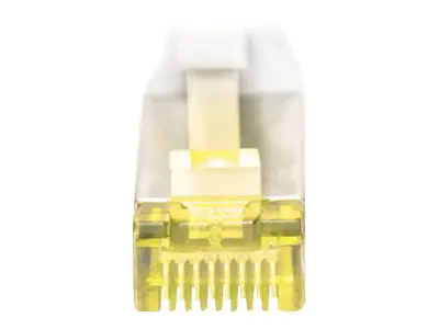 Digitus - Patch-Kabel - RJ-45 (M) zu RJ-45 (M) - 50 cm - S/FTP - CAT 6a - geschirmt, halogenfrei, geformt, ohne Haken - Grau (Packung mit 10)