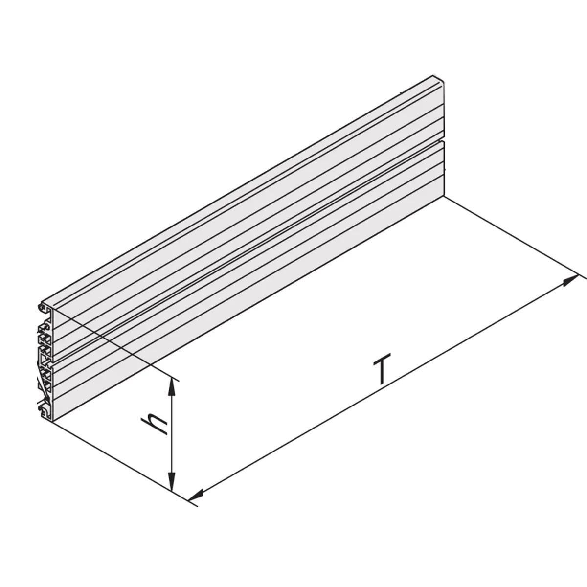 SCHROFF SEITENWAND 2HE 340T 30860-551 (30860551) - Rack-Zubehör