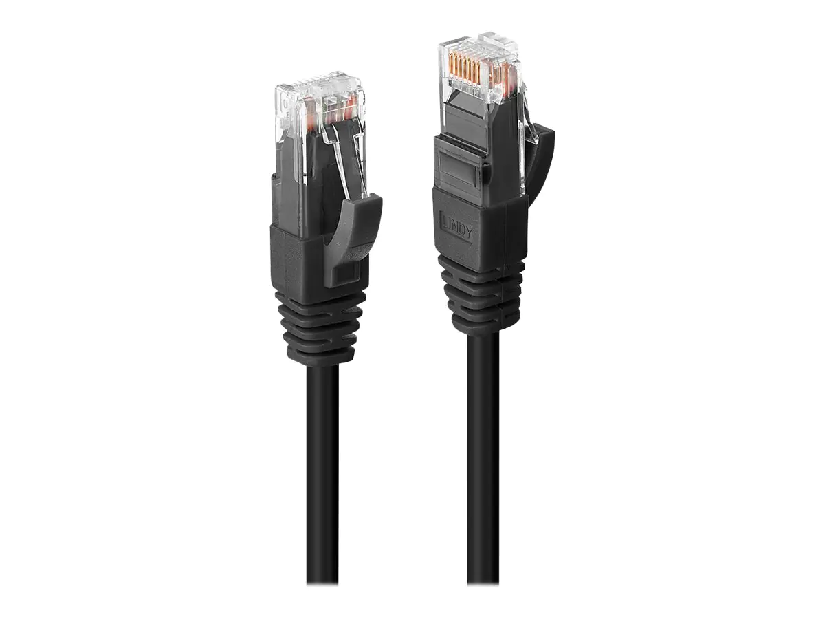 Lindy Premium - Patch-Kabel - RJ-45 (M) zu RJ-45 (M) - 3 m - UTP - CAT 6 - halogenfrei - Schwarz