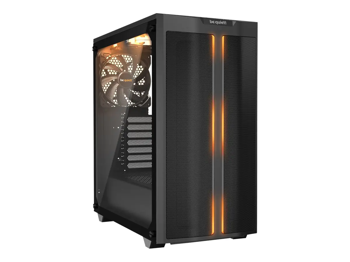be quiet! Pure Base 500DX - Tower - ATX - Seitenteil mit Fenster (gehärtetes Glas) - keine Spannungsversorgung (ATX / PS/2) - Schwarz - USB/Audio