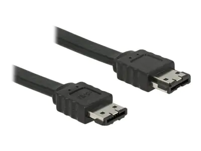 Delock - eSATA-Kabel - Serial ATA 150/300 - eSATA (R) zu eSATA (R) - 2 cm - Schwarz