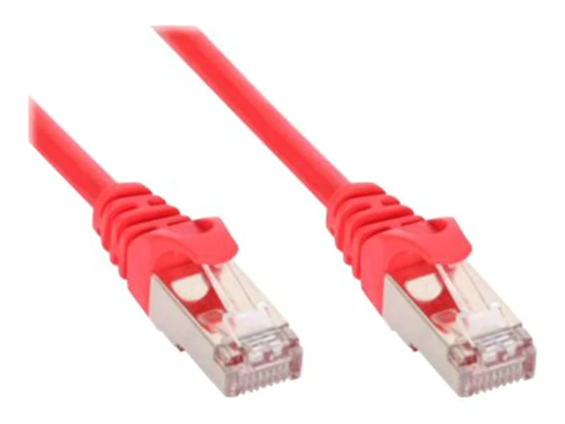 InLine - Patch-Kabel - RJ-45 (M) zu RJ-45 (M) - 3 m - SFTP - CAT 5e - geformt - Rot