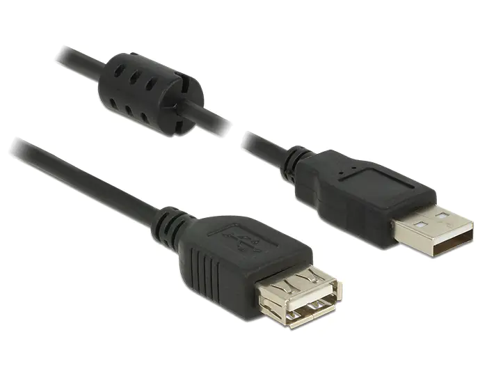 DeLOCK - USB-Verlängerungskabel - USB (M) bis USB (W) - USB 2.0 - 1.5 m - Schwarz