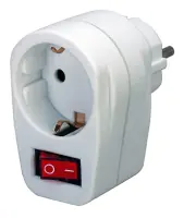 Brennenstuhl Adapterstecker 1 Steckd.+ Schalter weiß - Zubehör Stromversorgung - 12 m 1508070