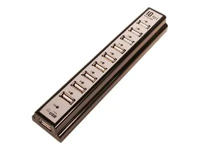 LogiLink USB 2.0 Hub 10-Port - Hub - 10 x USB 2.0 - Desktop