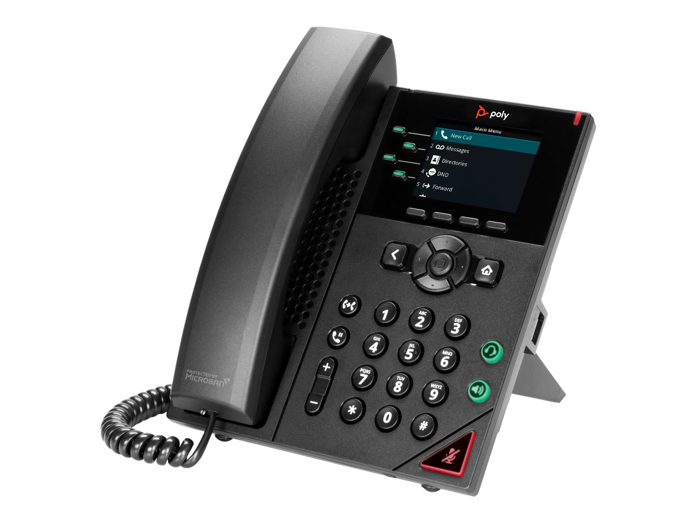 Poly VVX 250 - VoIP-Telefon - dreiweg Anruffunktion - SRTP, SIP, SDP, RTP - 4 Leitungen - Schwarz