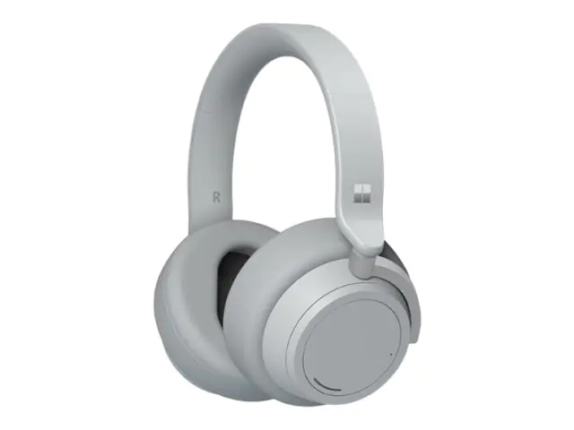 Microsoft Surface Headphones - Kopfhörer mit Mikrofon - ohrumschließend - Bluetooth - kabellos - aktive Rauschunterdrückung - 3,5 mm Stecker, USB-C - Hellgrau