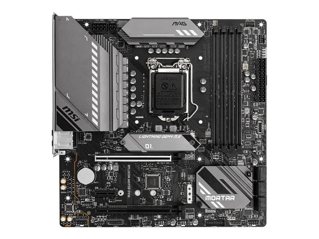 MSI MAG B560M MORTAR - Motherboard - micro ATX - LGA1200-Sockel - B560 Chipsatz - USB-C Gen2, USB 3.2 Gen 1, USB-C Gen 2x2 - 2.5 Gigabit LAN - Onboard-Grafik (CPU erforderlich) - HD Audio (8-Kanal)