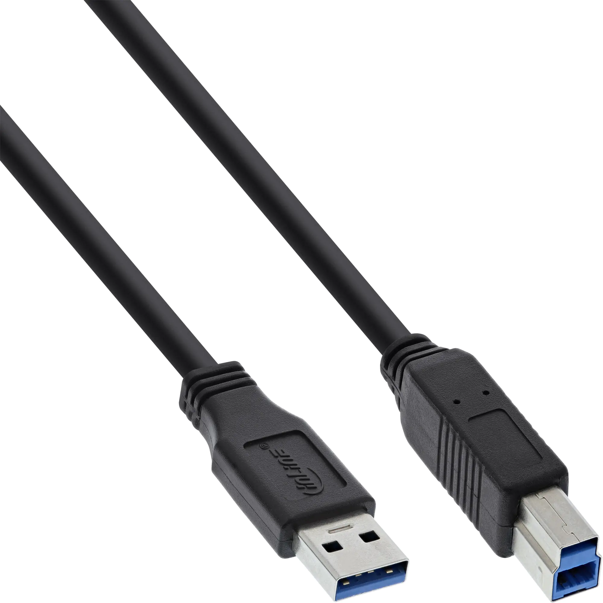 INTOS ELECTRONIC - USB-Kabel - USB Type B (M) zu USB Typ A (M) - USB 3.0 - 0.5 m - Schwarz