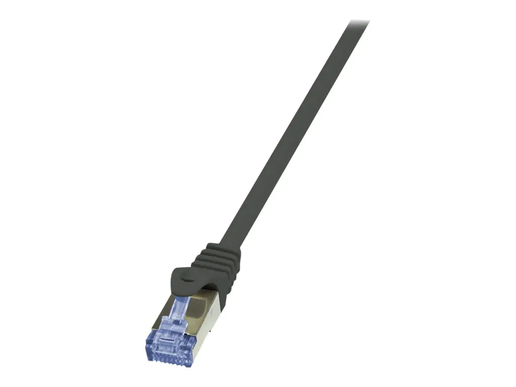 LogiLink PrimeLine - Patch-Kabel - RJ-45 (M) zu RJ-45 (M) - 50 cm - SFTP, PiMF - CAT 7 - halogenfrei, geformt, ohne Haken - Schwarz