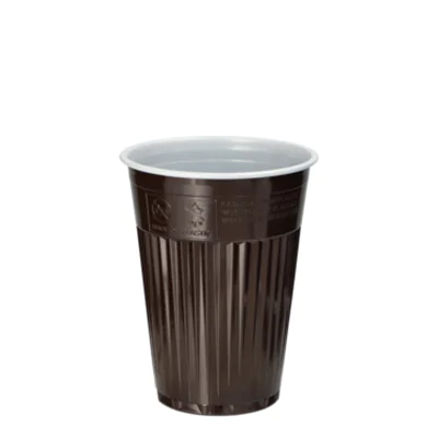 PAPSTAR Thermobecher Einweg 7,03 x 9 cm (Ø x H) 180ml Polystyrol braun 100 St./Pack.