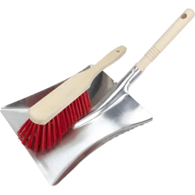 BÜMAG Kehrgarnitur 21,7 x 7,5 x 44 cm (B x H x T) Stahl/Holz silber/rot