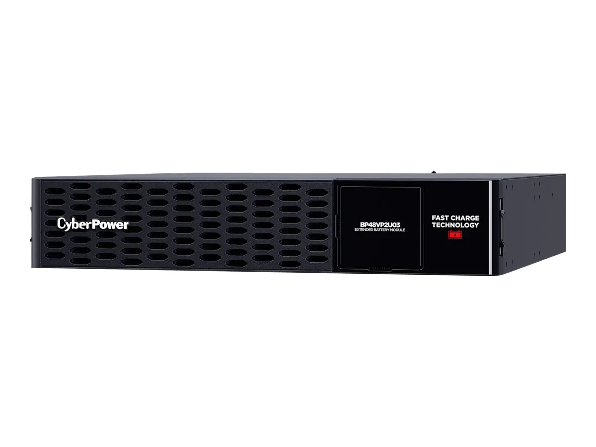 CyberPower BP48VP2U03 - Batteriegehäuse (in Rack montierbar/extern) - 16 x Batterie - Bleisäure - 6 Ah - 2U - Schwarz