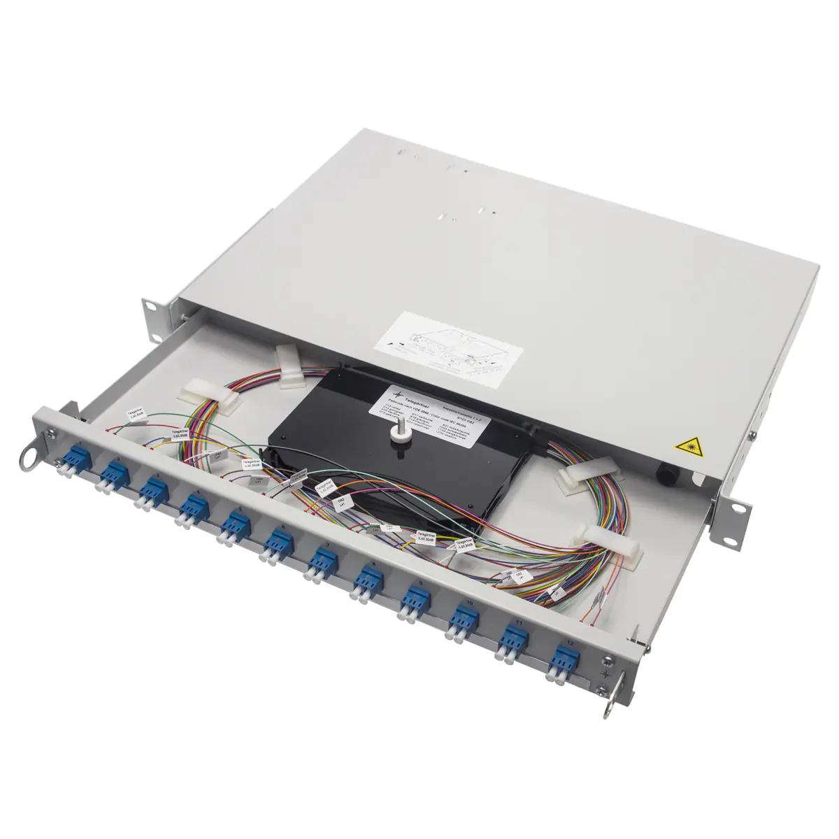 Telegärtner Karl Gärtner Spleißbox bestückt PROFI V 12xLCD OM2 100021961 - TELEGÄRTNER 19" LWL