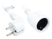 Good Connections P0102-W050 - 5 m - Netzstecker Typ E+F - Netzstecker Typ F - H05VV-F3G - 250 V - Weiß