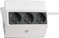 Brennenstuhl 1150070 - 3 m - 3 AC-Ausgänge - Indoor - IP20 - Anthrazit - Weiß - 16 A