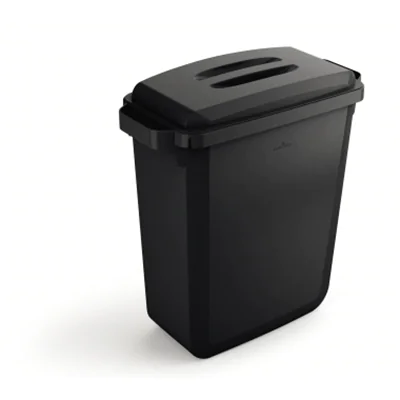 DURABLE Abfalleimer DURABIN® ECO 60l Kunststoff, recycelt schwarz 1 Sortierfach