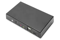 Digitus DS-12901 - KVM-/Audio-/USB-Switch - 4K 30 Hz, USB-C/USB/HDMI-Eingang, HDMI-Ausgang, Netzwerk - Desktop
