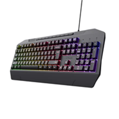Trust GXT 836 Evocx - Tastatur - illuminated - full size - hintergrundbeleuchtet - USB - QWERTZ - Deutsch - Schwarz