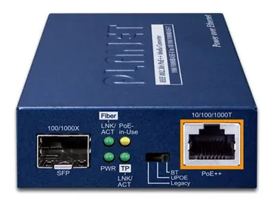 Planet Mediakonverter SFP to GE PoE++ 60W GUP-805A-60W - Converter - WLAN