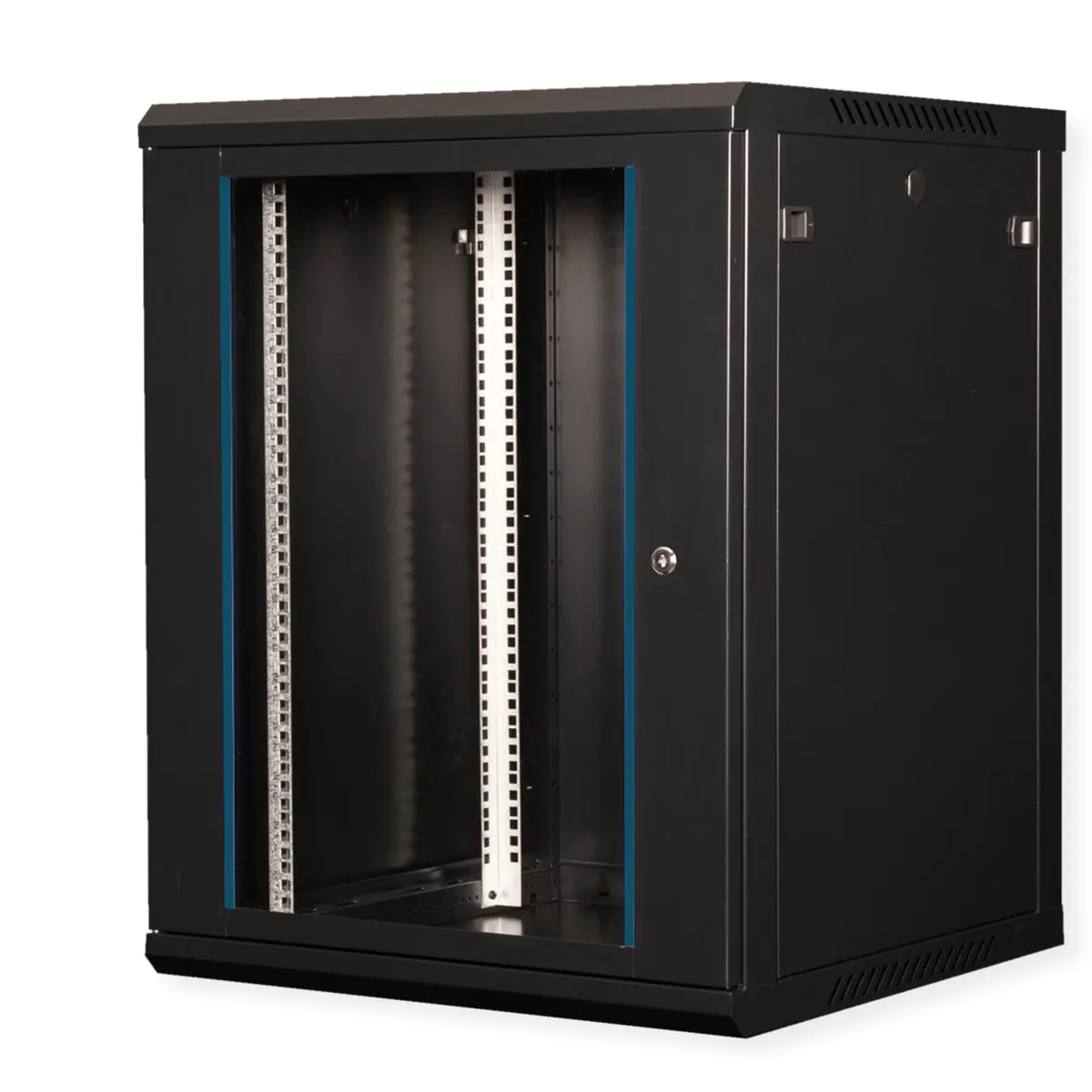 VALUE Schrank Netzwerkschrank - 600 x 600 mm - geeignet für Wandmontage - RAL 9005, Jet Black - 15U - 48.3 cm (19") 26.99.0831