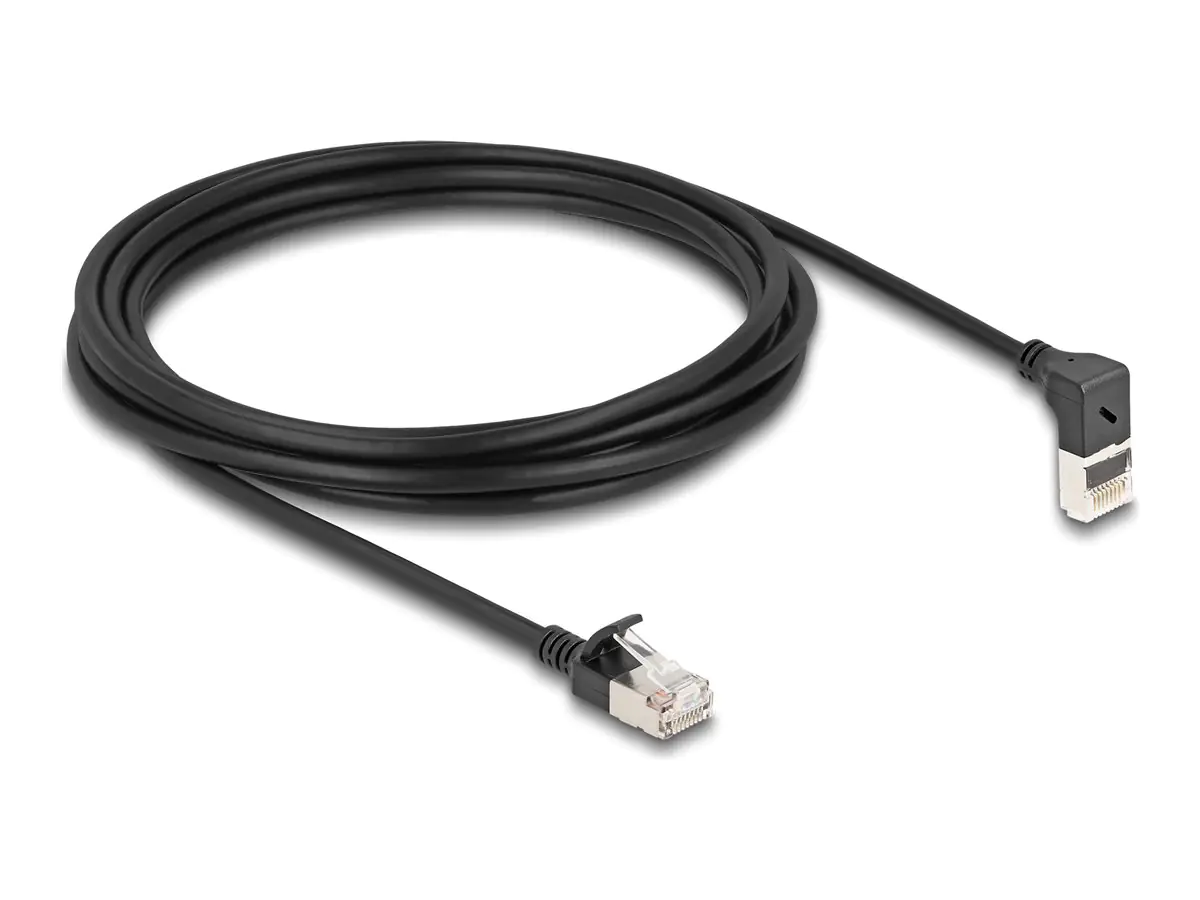 Delock Netzwerkkabel - RJ-45 (M) nach oben angewinkelt zu RJ-45 (M)
