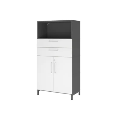 Hammerbacher Regalschrank FlexWall 800 x 1.532 x 417 mm (B x H x T) Flügeltür ohne Rollen Holz