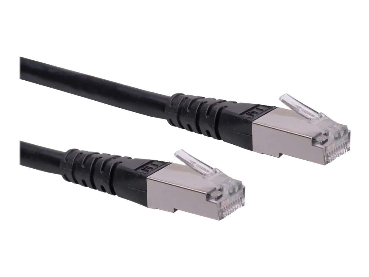 Roline - Patch-Kabel - RJ-45 (M) zu RJ-45 (M) - 15 m - SFTP - CAT 6 - Schwarz