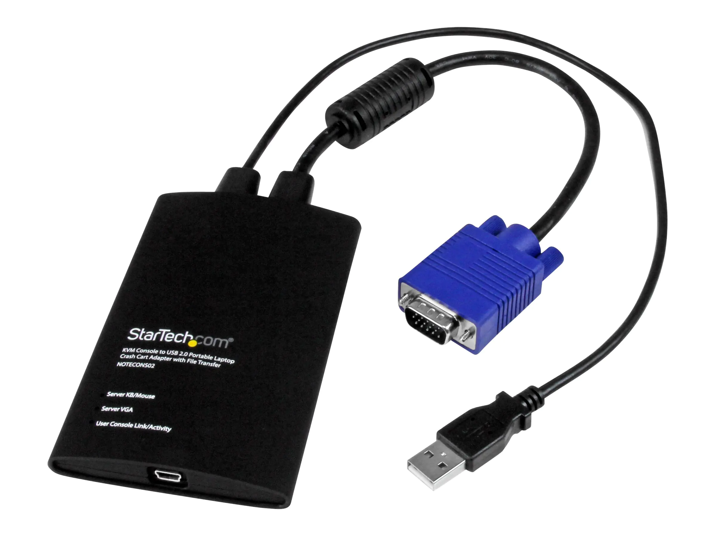 StarTech USB 2.0 KVM Konsole - Mobiler Laptop Crash Cart Adapter mit Datenübertragung und Videoaufnahme - Portable USB KVM Konsole - KVM-Switch - 1 x KVM port(s) - 1 lokaler Benutzer - Desktop
