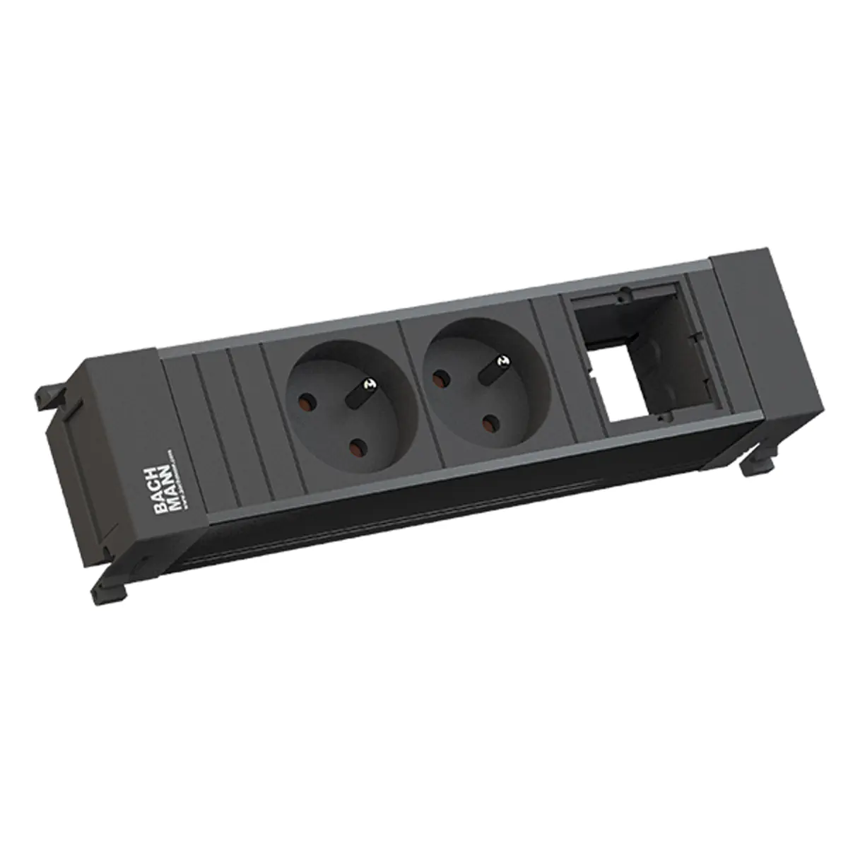 Bachmann 916.062, Kunststoff, Schwarz, 2 AC-Ausgänge, 220 mm, 1 Stück(e)