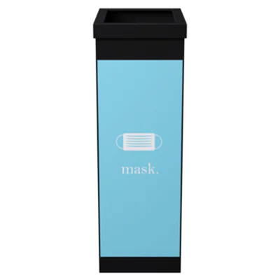 Paperflow Abfallsammelsystem 36,6 x 76 x 26,3 cm (B x H x T) 60l 1 Sortierfach Polystyrol schwarz/hellblau