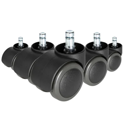 hjh OFFICE Ersatzrolle ROLO FREE Metall/Kunststoff/Polyurethan, beschichtet schwarz/grau 5 St./Pack.