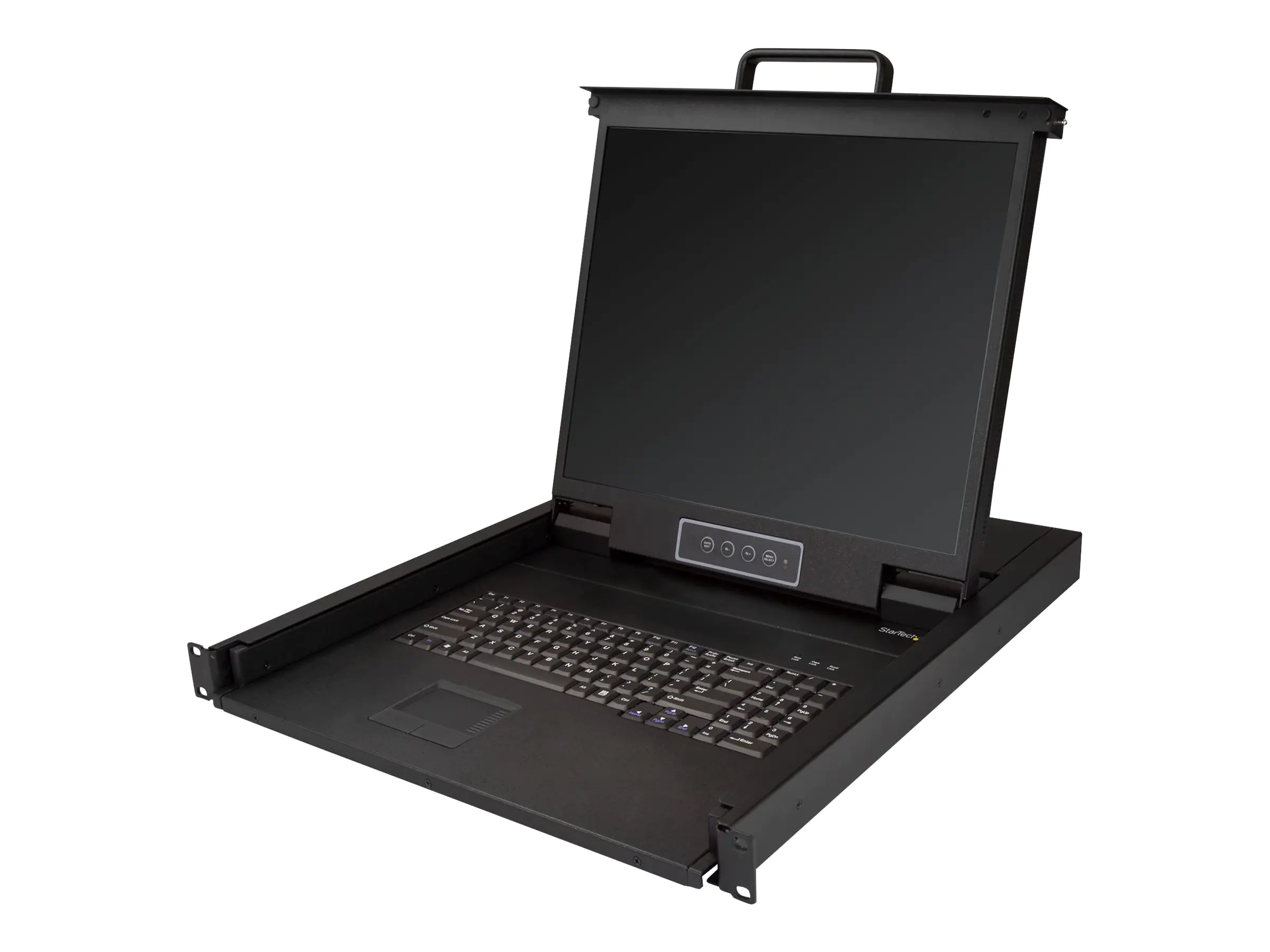 StarTech.com StarTech Rack KVM Konsole - US Tastatur(QWERTY), Ein Port VGA KVM mit 19" LCD Monitor - 1HE LCD KVM Konsolenschublade mit Kabeln - USB Unterstützung - 50.000 MTBF (RKCONS1901)