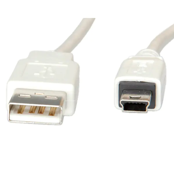 VALUE - USB-Kabel - USB (M) zu Mini-USB, Typ B (M) - USB 2.0 - 80 cm - weiß