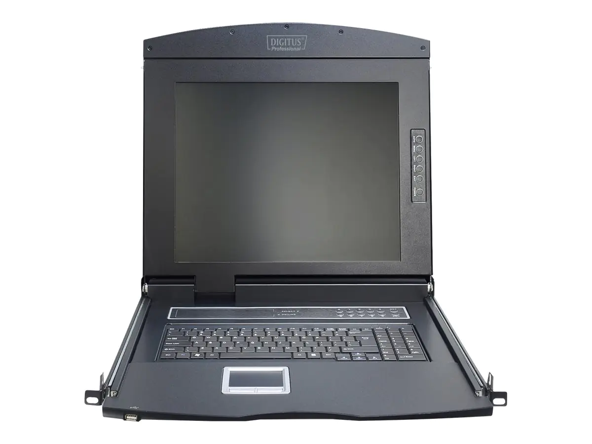 DIGITUS Professional DS-72210-4RU - KVM-Konsole mit KVM-Switch - 8 Anschlüsse - Russisch - 43.2