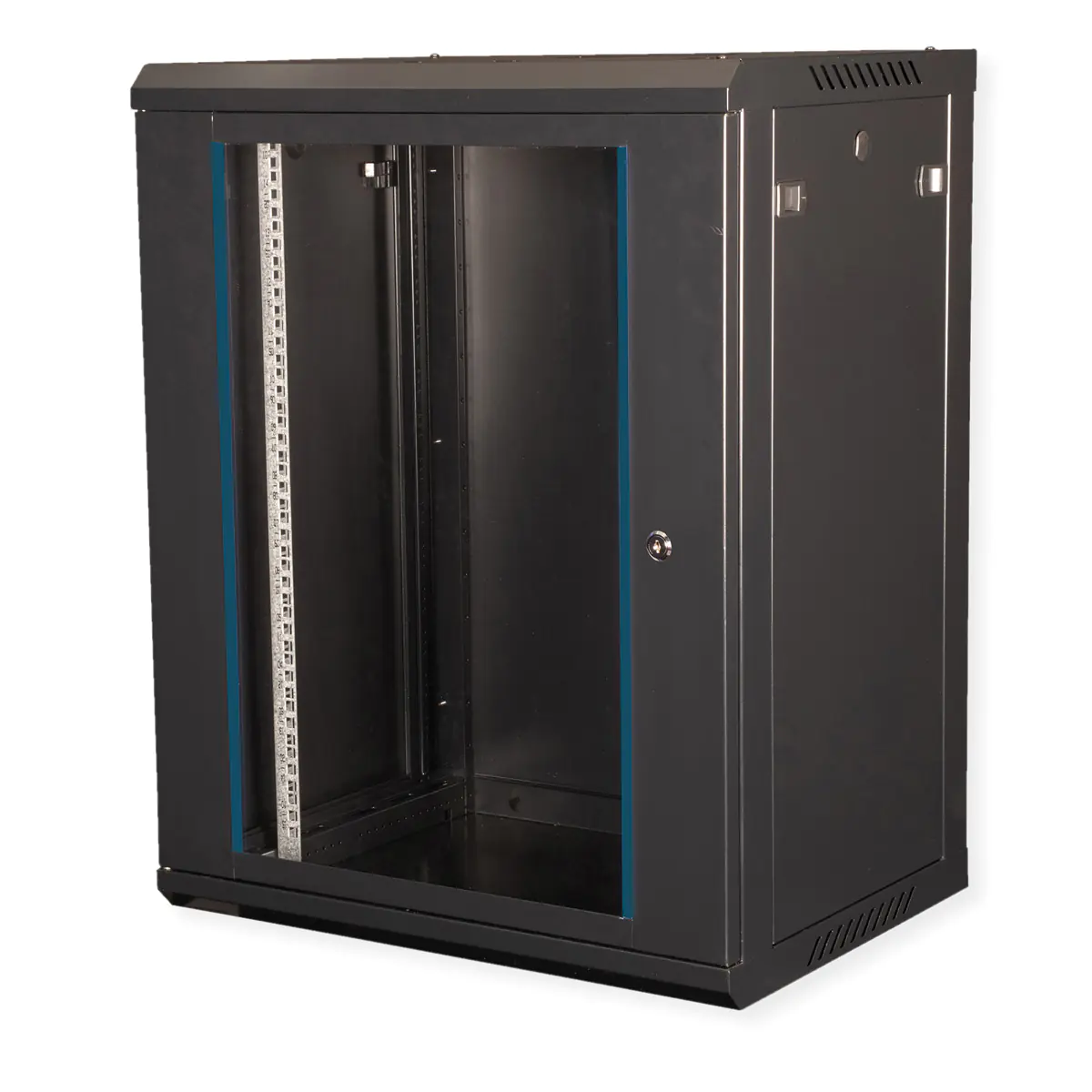 VALUE Schrank Netzwerkschrank - 600 x 450 mm - geeignet für Wandmontage - RAL 9005, Jet Black - 15U - 48.3 cm (19") 26.99.0826