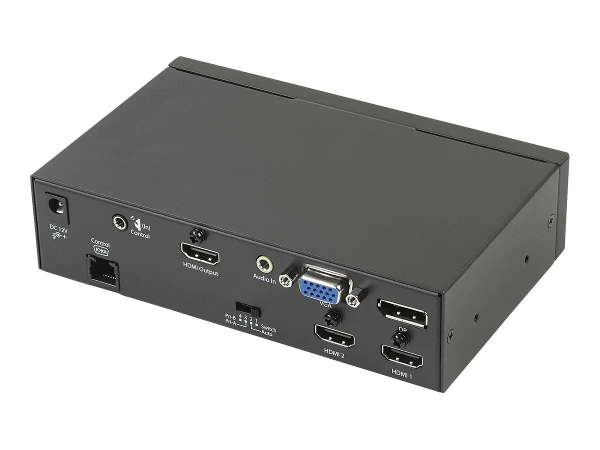 StarTech Multi-Input zu HDMI Automatischer Switch und Konverter - DisplayPort, VGA und Dual-HDMI zu HDMI Switch - 4K - Video/Audio-Schalter - Desktop - für P/N: BOX4CABLE
