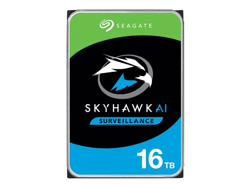 Seagate SkyHawk AI ST16000VE002 - Festplatte - 16 TB - intern - 3.5" (8.9 cm) - SATA 6Gb/s - Puffer: 256 MB - mit 3 Jahre Seagate Rescue Datenwiederherstellung
