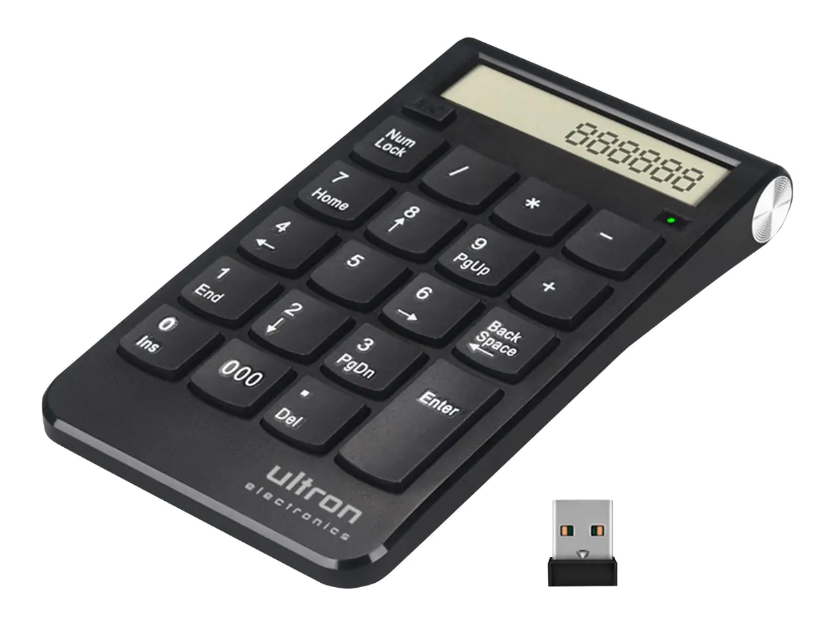 Ultron UN2 - Tastenfeld - mit Display, Rechner - kabellos - 2.4 GHz