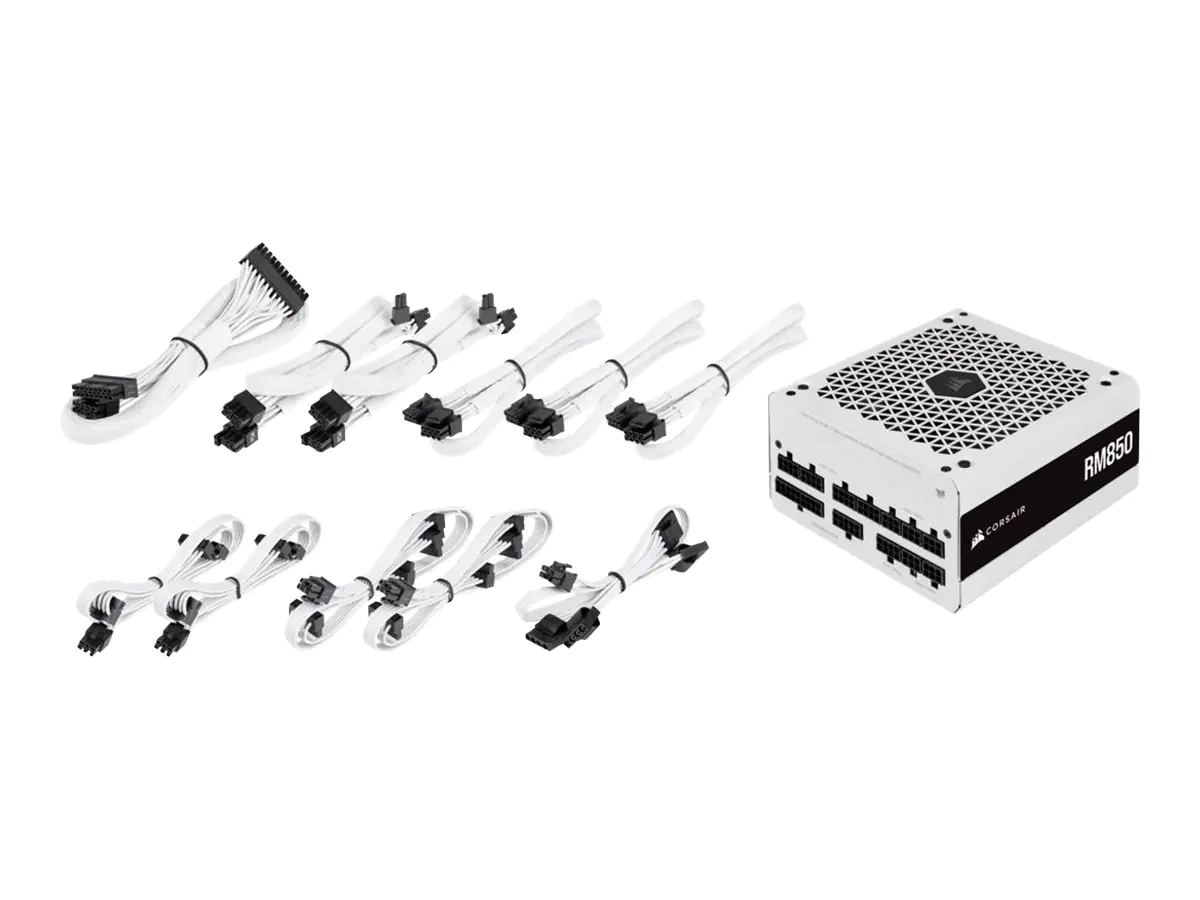 CORSAIR RM White Series RM850 - Netzteil (intern) - ATX12V 2.4/ EPS12V - 80 PLUS Gold - Wechselstrom 100-240 V - 850 Watt - Europa - weiß