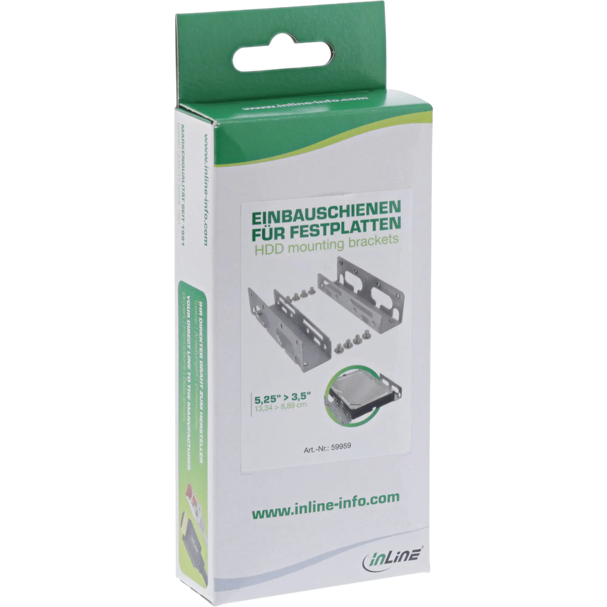 InLine HDD Einbauschienen - für 8,89cm (3,5") Festplatten 59959