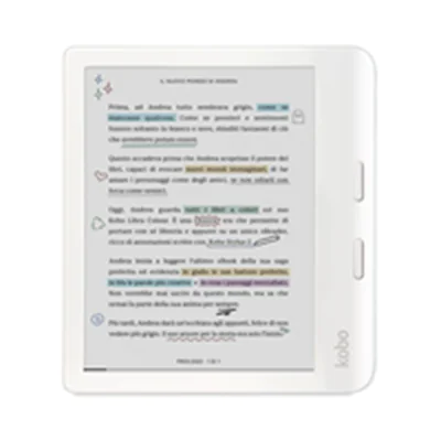 Kobo Libra Colour - eBook-Reader - 32 GB - 17.8 cm (7") Farbe E Ink Kaleido 3 (1264 x 1680) - Touchscreen - Wi-Fi 5, Bluetooth - weiß