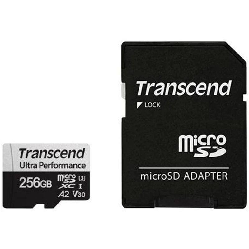 Transcend 340S - Flash-Speicherkarte - 256 GB - A2 / Video Class V30 / UHS-I U3 / Class10 - microSDXC