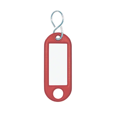 WEDO® Schlüsselanhänger 52 x 21 x 3 mm (B x H x T) S-Haken Kunststoff rot 100 St./Pack.